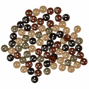 MINI NATURE Buttons, 75/pk