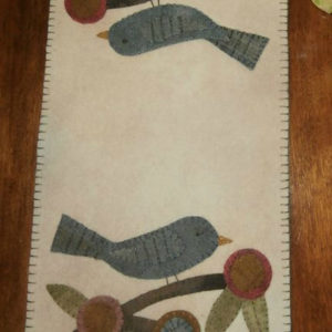 BLD-002 – “PENNY BLOSSOMS – Summer’s Song”  Wool Applique Table Mat