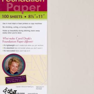 Carol Doak’s Foundation Paper – 100 sheets – 8-1/2″ x 11″