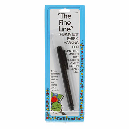 Fine Line Permanent Fabric marking pen – Black