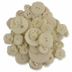Haberdashery Button Pack – CREAM Assortment