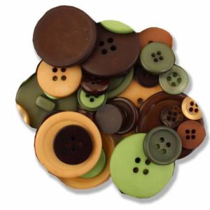 Haberdashery Button Pack – GREEN Assortment