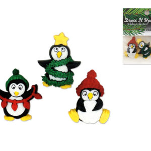 Holiday Penguins Buttons – Package of 3